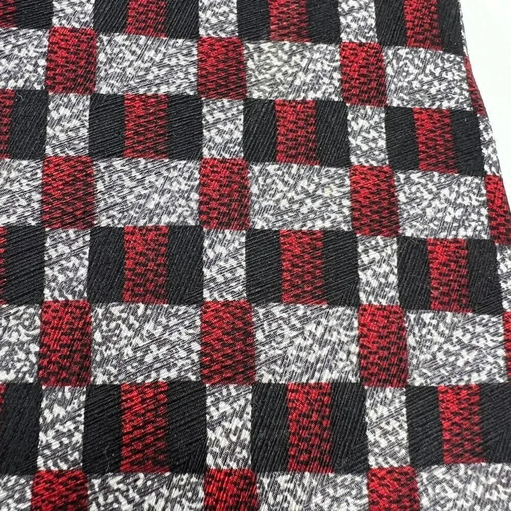 Galleria & Co Necktie Tie All Italian Silk Made in USA Red Black and White Check